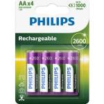 Philips Rechargeable презареждаща батерия HR6 AA, 2600 mAh, 4-blister (R6B4B260/10)