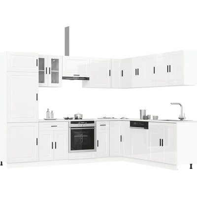 vidaXL Комплект кухненски шкафове от 14 части Porto, инженерно дърво (3314993)