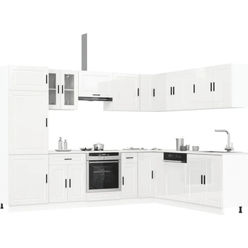 vidaXL Комплект кухненски шкафове от 14 части Porto, инженерно дърво (3314993)