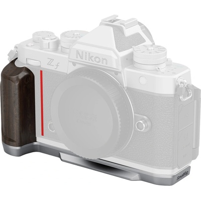 SmallRig 5707 L-Shaped Mount Plate with Wooden Handle pre Nikon Z f Silver