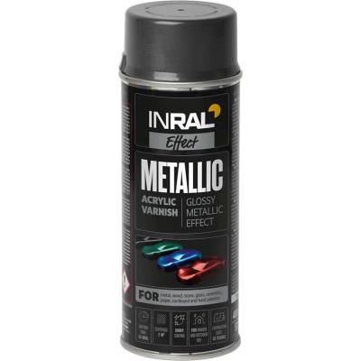 TEGRA INRAL farba v spreji s metalickým efektom 400 ml – čierna