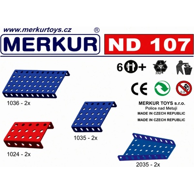 Merkur ND 107 dosky skosené a zahnuté