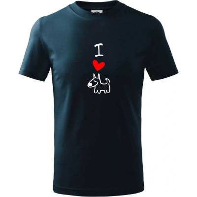 I love dogs tričko detské Tmavomodrá