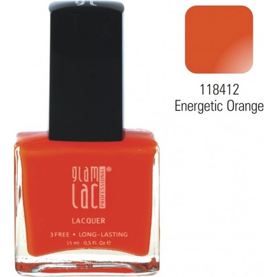 GlamLac Lak na nehty 118412 Energetic Orange 15 ml