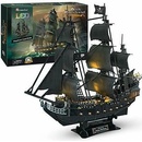 CubicFun 3D puzzle Plachetnice Queen Anne's Revenge Svítící 293 ks