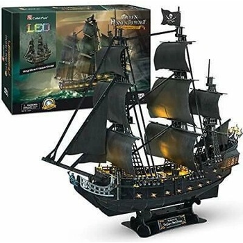 CubicFun 3D puzzle Plachetnice Queen Anne's Revenge Svítící 293 ks