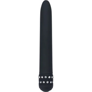 Toyz4Lovers Класически вибратор с декоративни камъни Diamond Medium