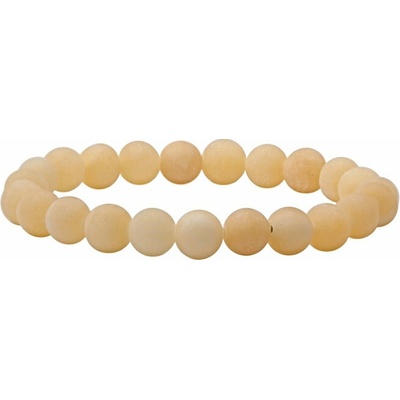 Nefertitis Kalcit oranžový náramek z korálků 8 mm NF63176 obvod cca 16 až 21 cm