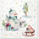 TaT servítky Lovely Snowmann 33x33cm