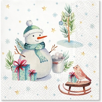 TaT servítky Lovely Snowmann 33x33cm