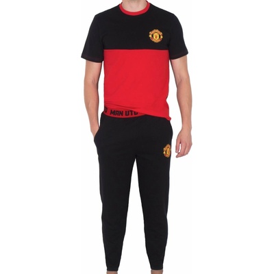 FC Manchester United pánské pyžamo kr.rukáv černo červené
