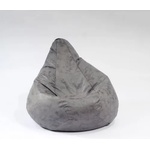 PUFRELAX Пуф, круша за деца 4-14 г. , 160л. Nirvana Light - Smoke Grey, Перящ се калъф, Пълнеж от Полистиролни перли, Гама Premium (PUF-G-NL-PT-MNGRE) - topmarket