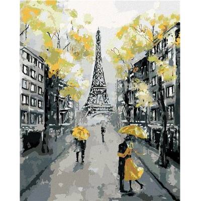 zuty Malování podle čísel Žlutá Paříž 40 x 50 cm vypnuté plátno na rám