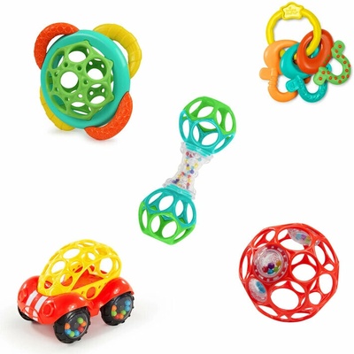 BRIGHT STARTS Hračka Oball set Soothers & Shakers 5ks