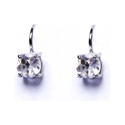 Čištín Zlaté náušnice,přírodní růženín, bílé i žluté zlato - NK 1250