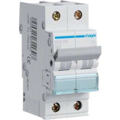 Hager MCN263 2 pól. 63A, char.C, 6 kA