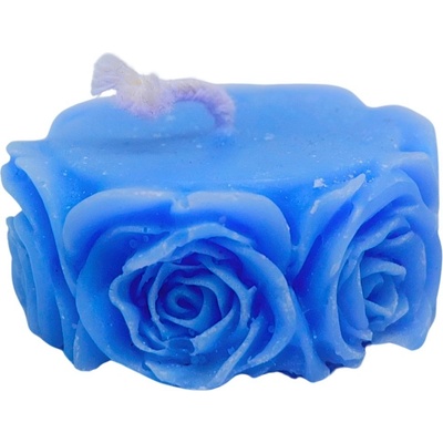Svíčkománie3D Kolečko z růžiček 35 g Modrá