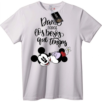 NOONEBRAND Тениска Mickey Kisses - L, White