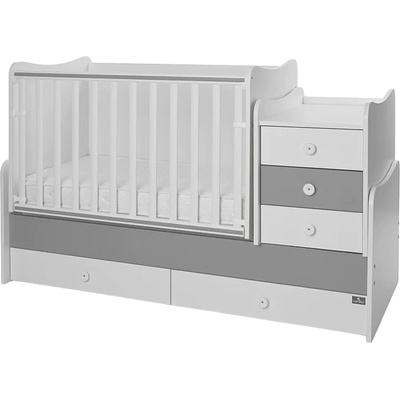 Lorelli Легло Lorelli - Maxi Plus, 3Box, 70 х 160 cm, бяло/stone grey (10150580041P)