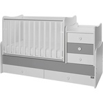 Lorelli Легло Lorelli - Maxi Plus, 3Box, 70 х 160 cm, бяло/stone grey (10150580041P) - baby