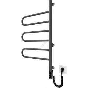 Mario Radiators Електрически въртящ се сушилник за кърпи TRISTAR 80W/230V 82, 5x44, 5 cm IP44 неръждаема стомана/черен (MR0056)