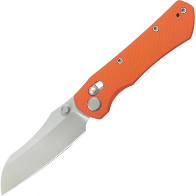 Geo Knife Komodo Stonewash M390 Blade, Orange G10 GEO2509H
