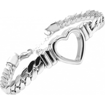 Steel Jewelry náramek srdce z chirurgické oceli NR220259