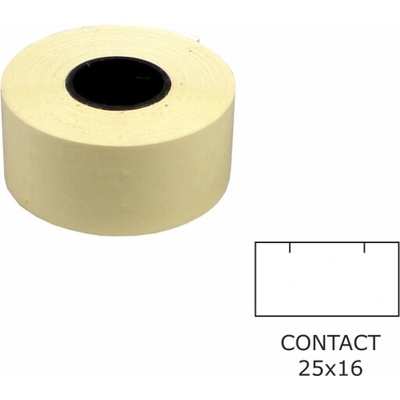Etikety cenové 25x16 CONTACT obdĺžnik biele