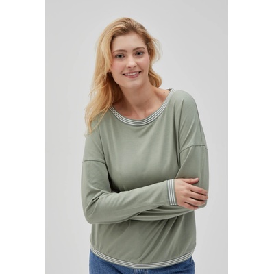 Moodo Маслинена дамска тениска с дълъг ръкав Moodo Moodo | Zelen | ЖЕНИ | XS