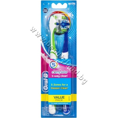Oral-B Четка за зъби Oral-B Complete 5 Way Clean - Medium, p/n OB-0102742 - Четка за зъби 1 + 1 подарък (OB-0102742)