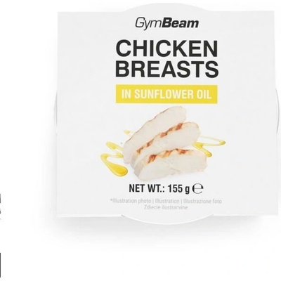 GymBeam Kuřecí prsa ve slunečnicovém oleji 155 g