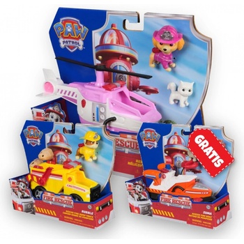 ПРОМОЦИЯ: Пес патрул Fire Rescue превозни средства Скай + Ръбъл + Зума Безплатно (AS_6072661_6072662_6072684)