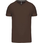 Kariban v-neck k357 / Мъжка тениска с къс ръкав - шоколадова s (20k35714001)