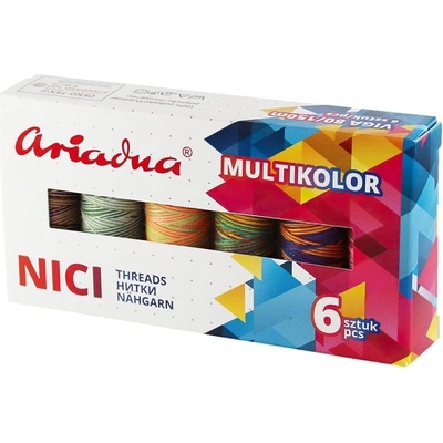 TextilCentrum.cz Strima Sada speciálních nití MULTIKOLOR EARTH Viga 80/150m, mix barev, návin 150m, 6 kusů v balení