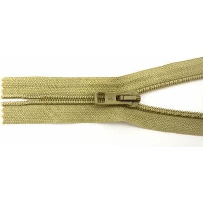 Špirálový zips č. 5 - nedeliteľný - hráškovo zelený - dĺžka 16 cm