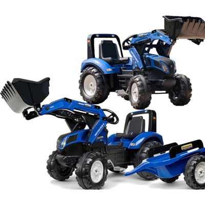 Falk Šliapací traktor New Holland T8 s nakladačom a vlečkou 3090M