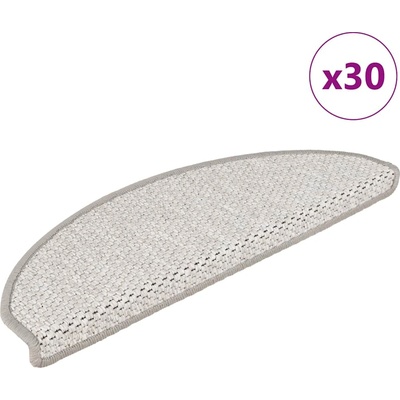 vidaXL Самозалепващи стелки за стълби вид сизал 30 бр 65x21x4 см (3365870)