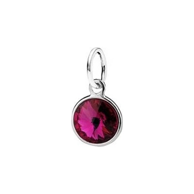 Šperky4U Dětský stříbrný přívěsek Crystals from Swarovski Fuchsia CS3700 FS