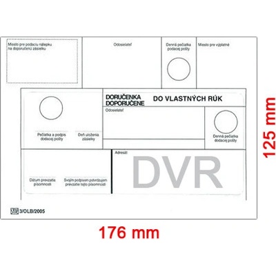 Obálky B6 DVR / 50 ks