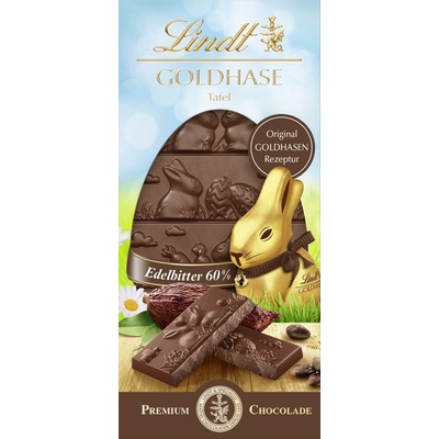 Lindt Goldhasen Tafel horká čokoláda 60% 120 g
