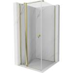 Mexen Mist T душ кабина с отваряща се врата 90 x 90 см, прозрачна, златна - 8A4T-090-090-50-00 (8A4T-090-090-50-00)