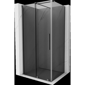 Mexen Velar плъзгаща се душ кабина 90 х 75 см, графит, gun metal - 871-090-075-41-95 (871-090-075-41-95)