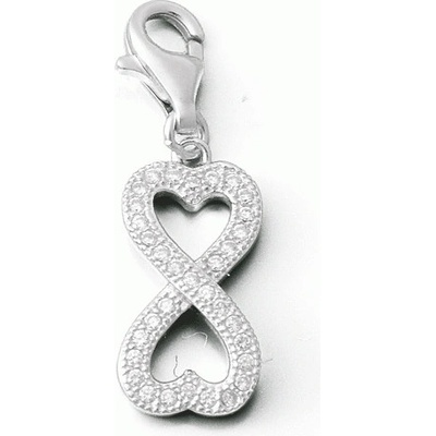 Zlatnictví Zlatíčko Stříbrný přívěsek s karabinkou nekonečno AGP22