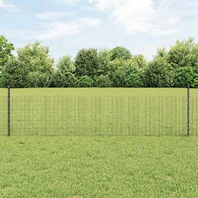 vidaXL Svařovaná drátěná plotovina s tyčkami 50 x 0,5 m Šedá Síťovina