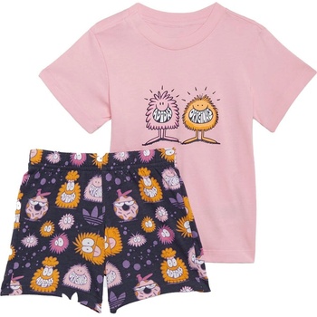 Image 1 of ADIDAS x Kevin Lyons Shorts And Tee Set Pink/Multi