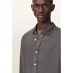 AllSaints риза мъжка от лен LOOM (M172SC)
