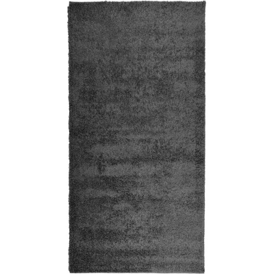 Шаги килим с дълъг косъм, модерен, антрацит, 100x200 см