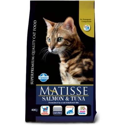 Farmina Matisse Salmon & Tuna - пълноценна храна за пораснали котки над 1 година, със сьомга, риба тон и ориз, 0, 4 кг - Италия PMT004002S