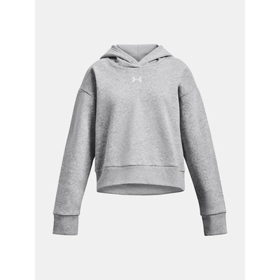 Under Armour mikina UA Rival Fleece Crop Hoodie svetlosivá