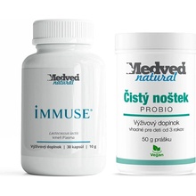 Medveď natural IMMUSE 30 + Medveď natural Čistý noštek PROBIO 50 g kapsúl